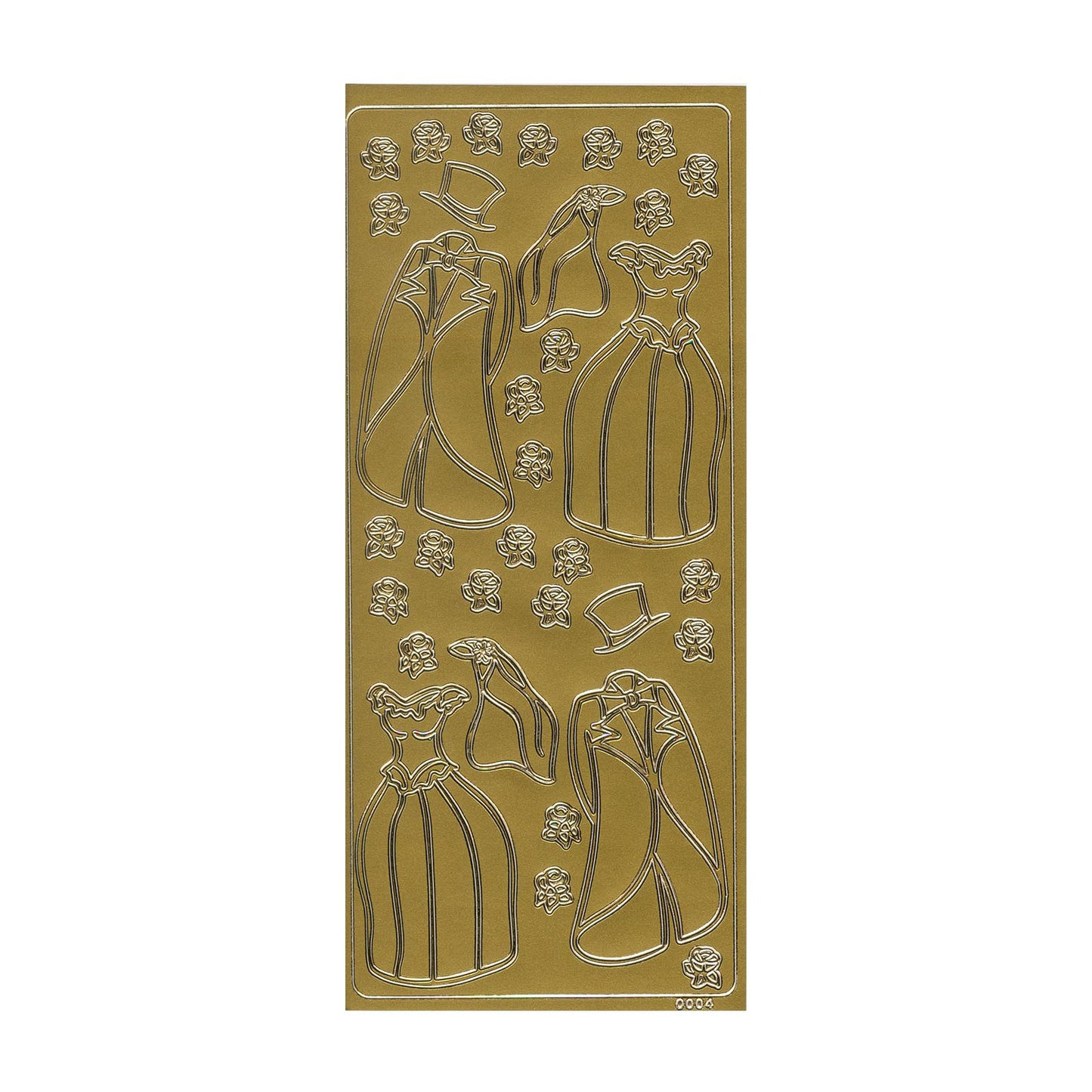 Vaessen creative • autocollant 10x23cm 10pcs vêtements dorés