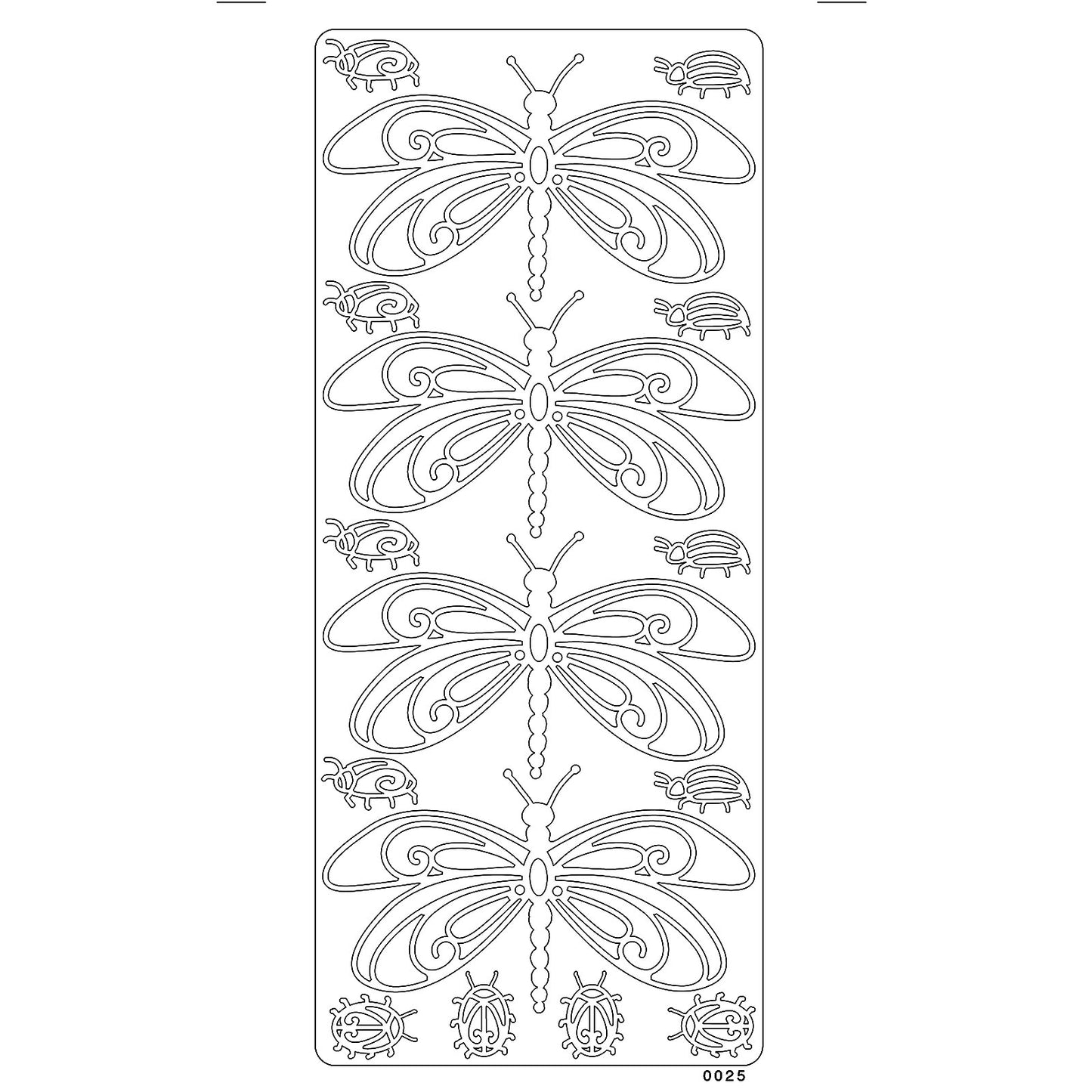 Vaessen creative • autocollant 10x23cm 10pcs papillons dorés