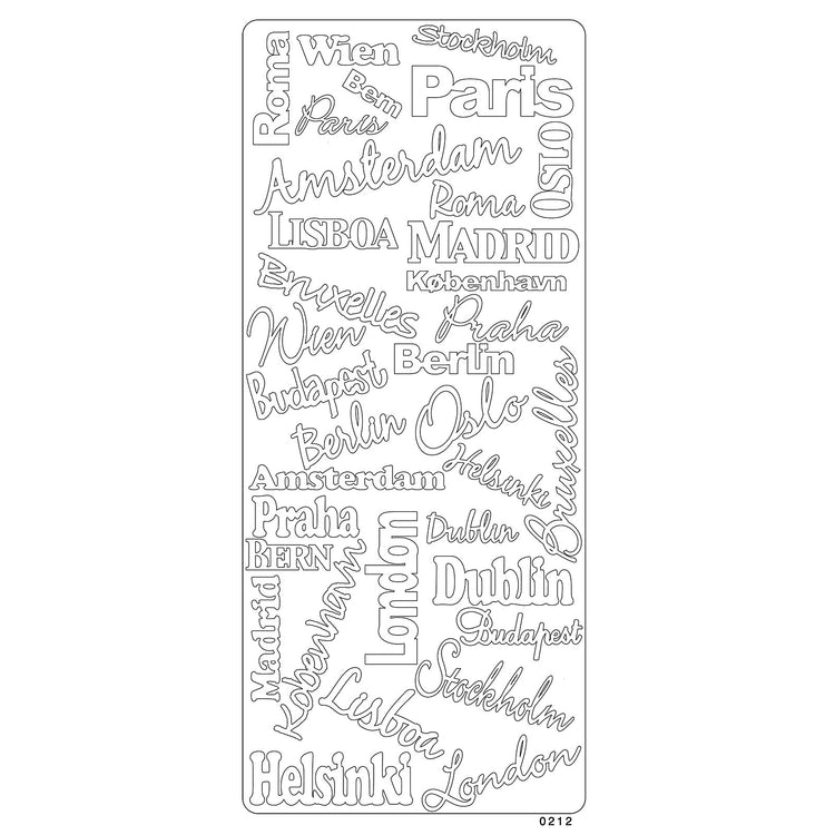 Vaessen creative • autocollant 10x23cm 10pcs or divers textes avec majuscules
