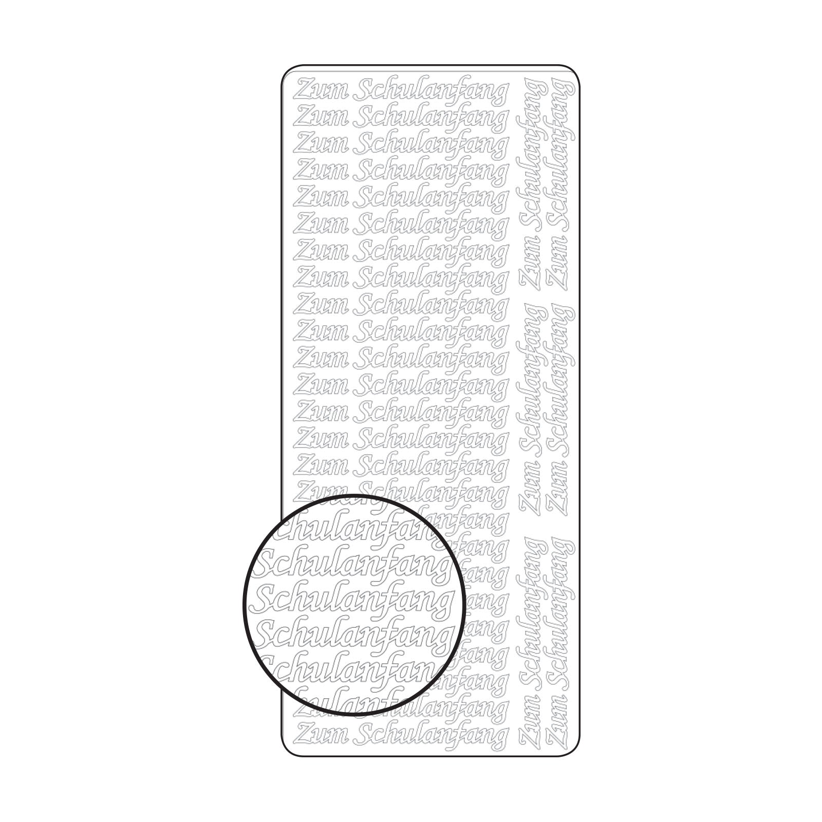 Vaessen creative • autocollant 10x23cm 10pcs argent pour l'école