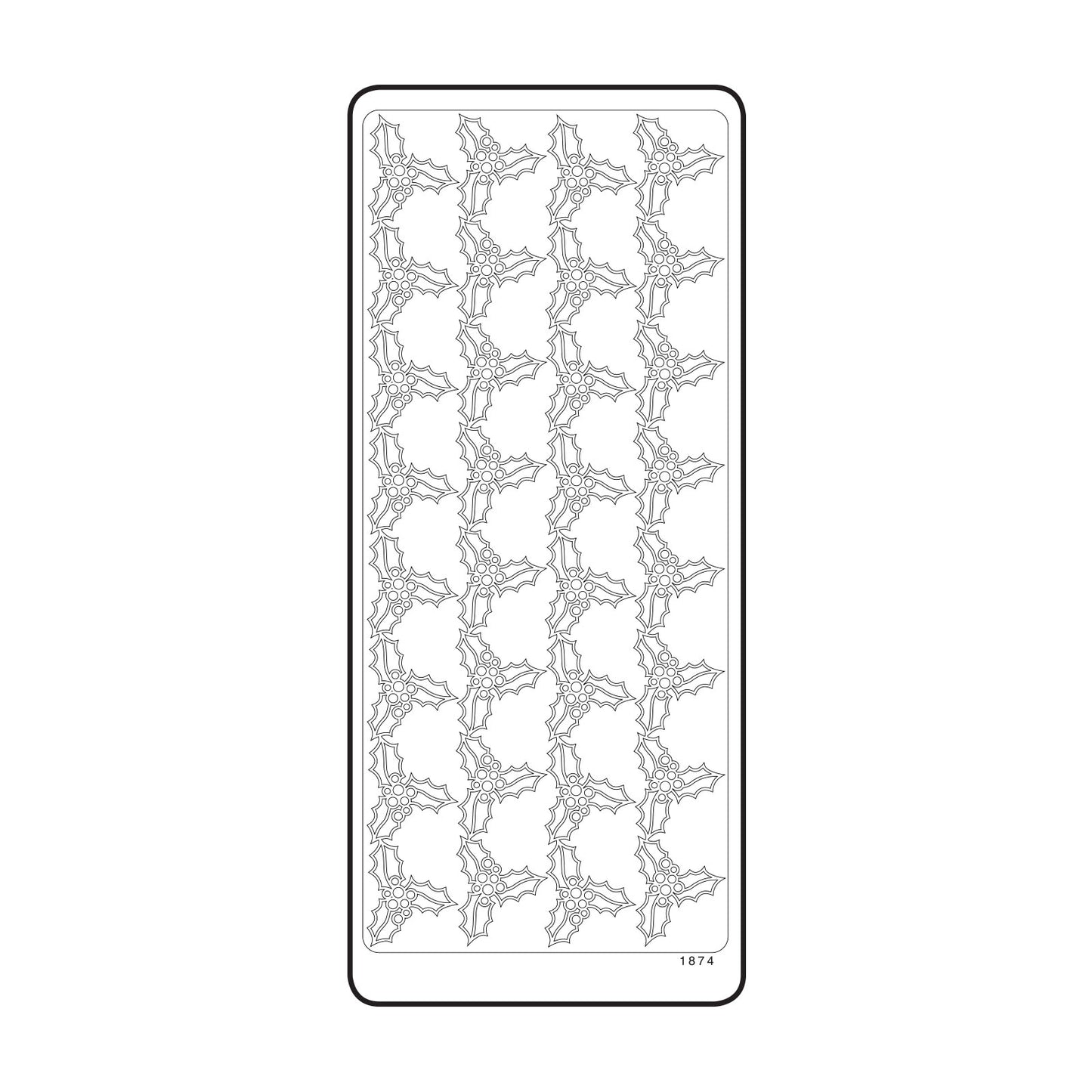 Vaessen creative • autocollant 10x23cm 10pcs houx doré