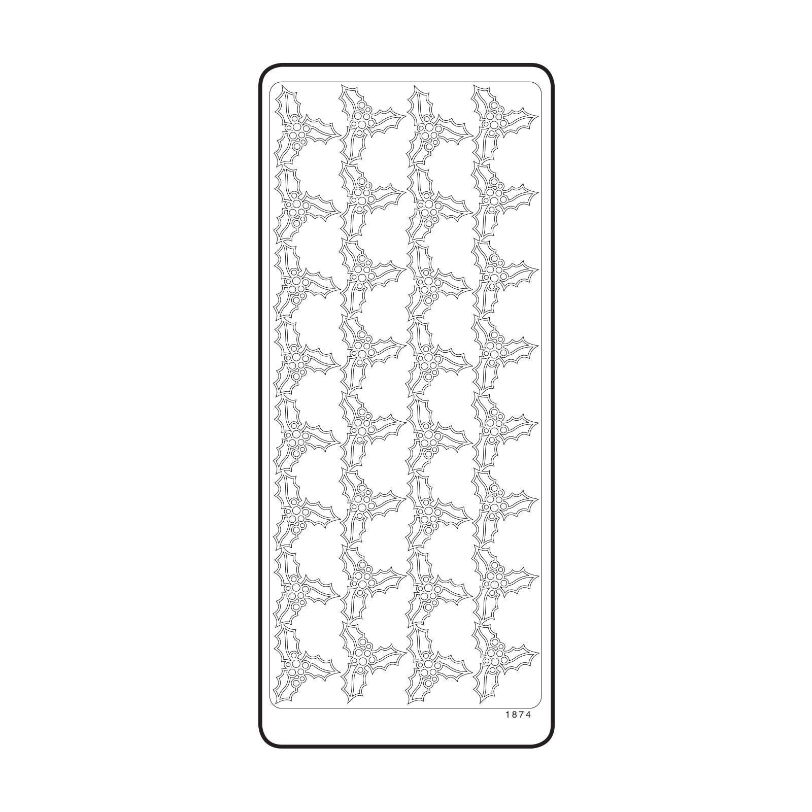 Vaessen creative • autocollant 10x23cm 10pcs houx doré