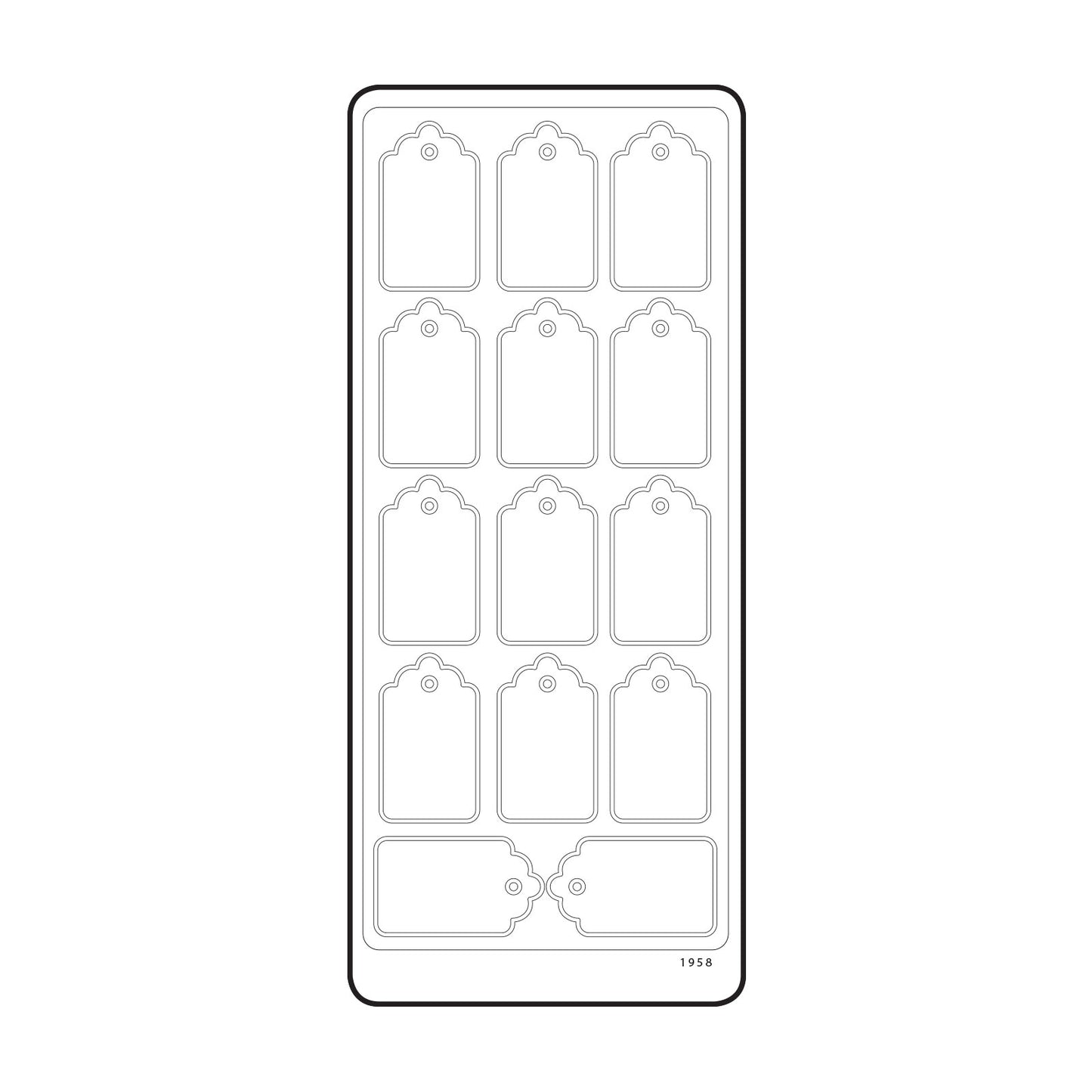Vaessen creative • autocollant 10x23cm 10pcs étiquettes argentées