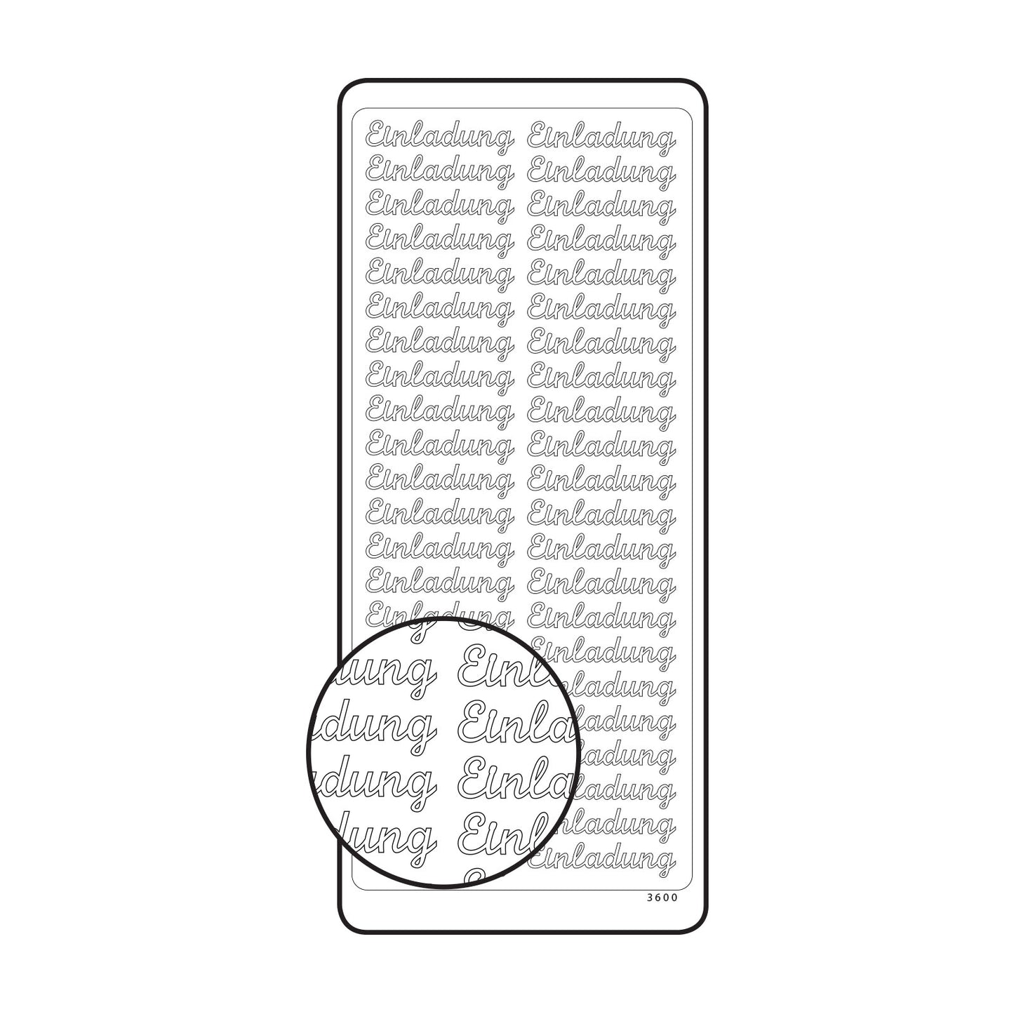 Vaessen creative • autocollant 10x23cm 10pcs or livraison finale
