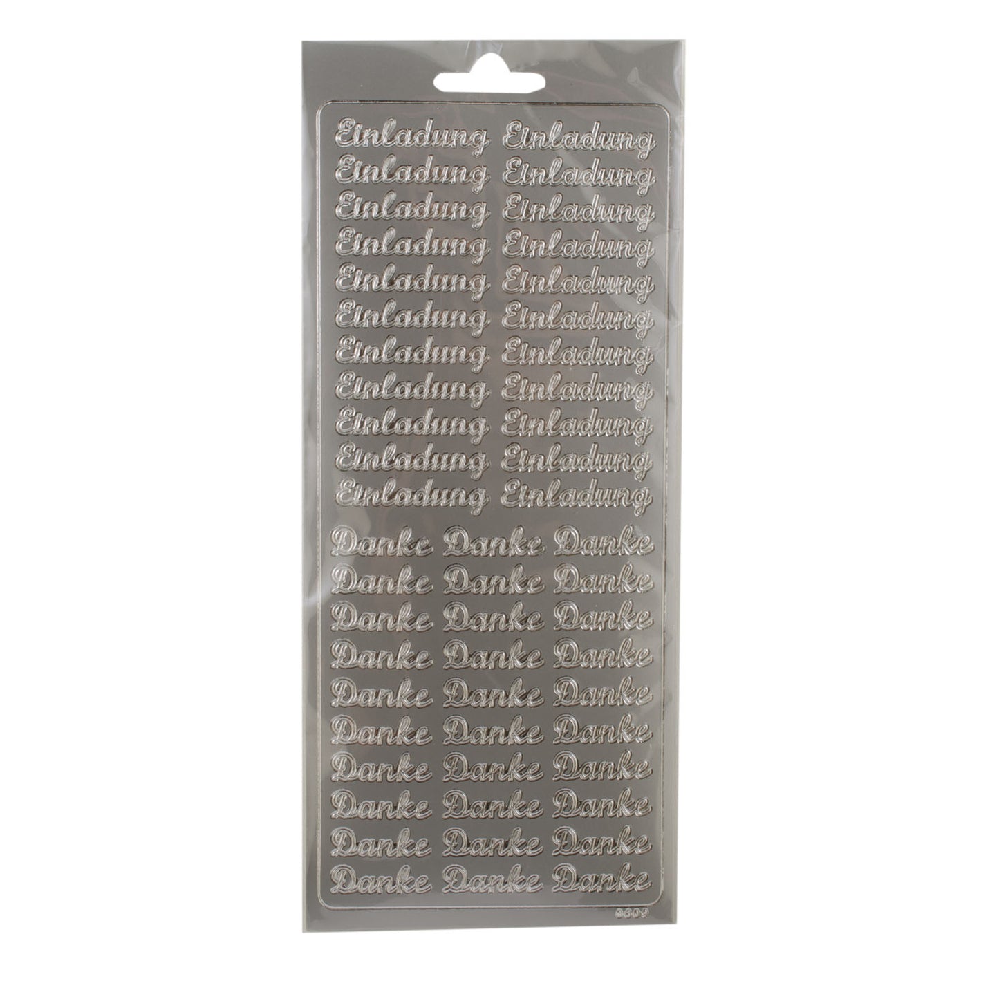 Vaessen creative • autocollant 10x23cm 10pcs argent merci - livraison finale