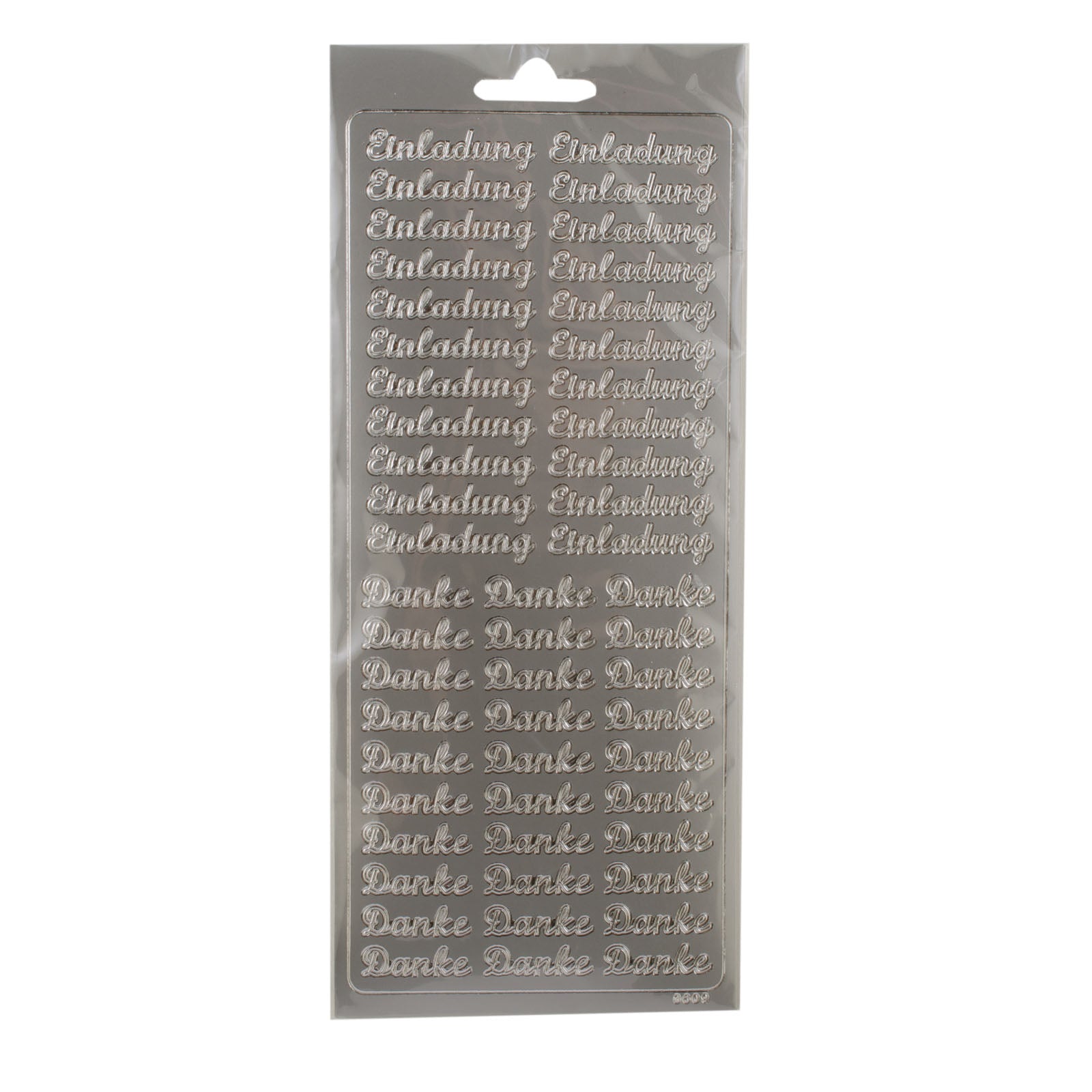 Vaessen creative • autocollant 10x23cm 10pcs argent merci - livraison finale