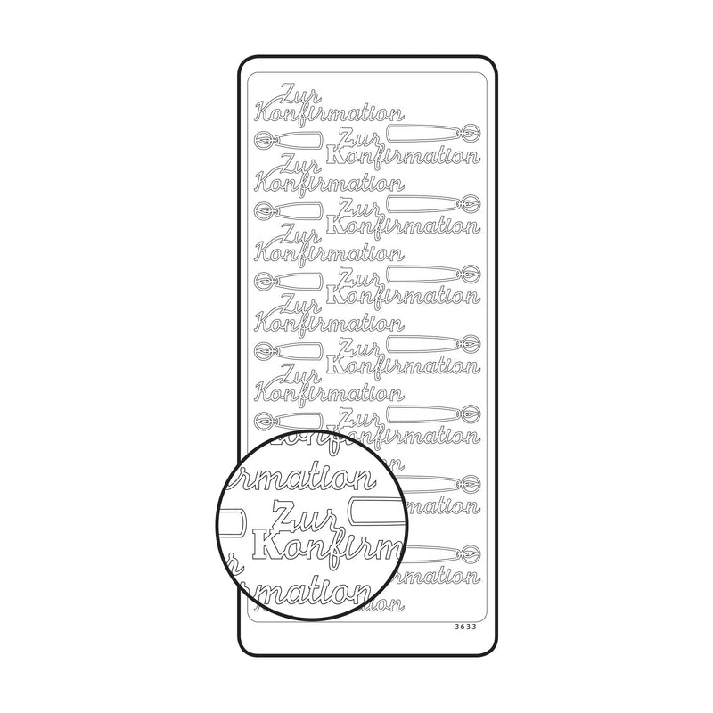 Vaessen creative • autocollant 10x23cm 10pcs or pour confirmation