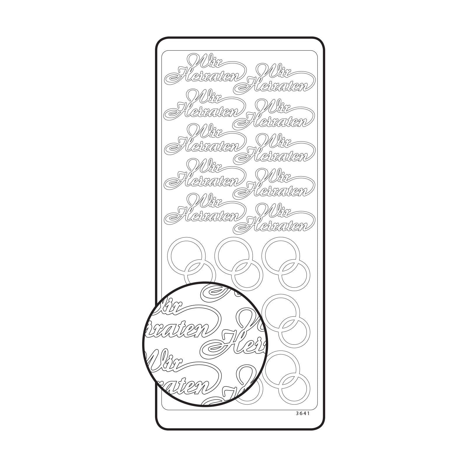 Vaessen creative • autocollant 10x23cm 10pcs argent disponible à l'achat