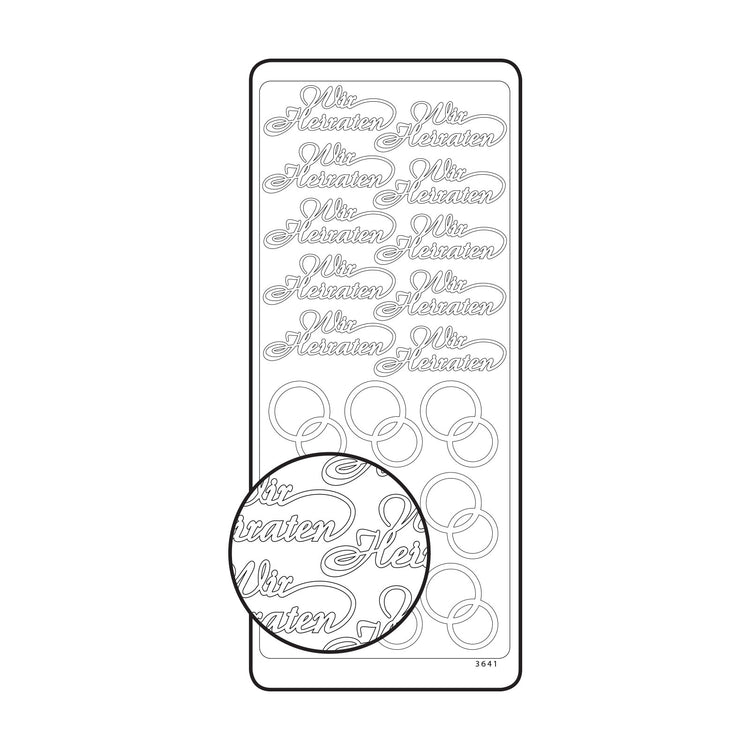 Vaessen creative • autocollant 10x23cm 10pcs argent disponible à l'achat