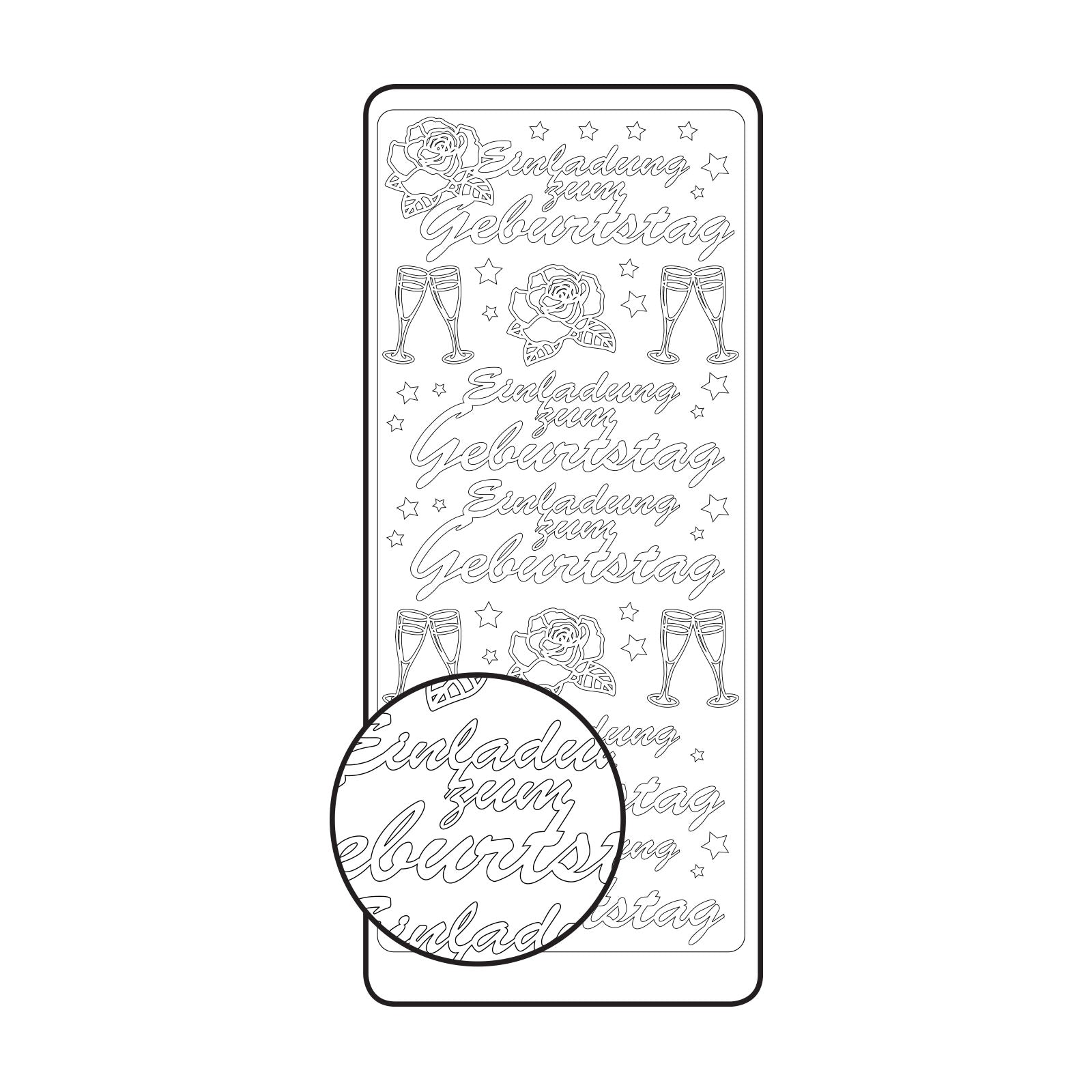 Vaessen creative • autocollant 10x23cm 10pcs or date de chargement final