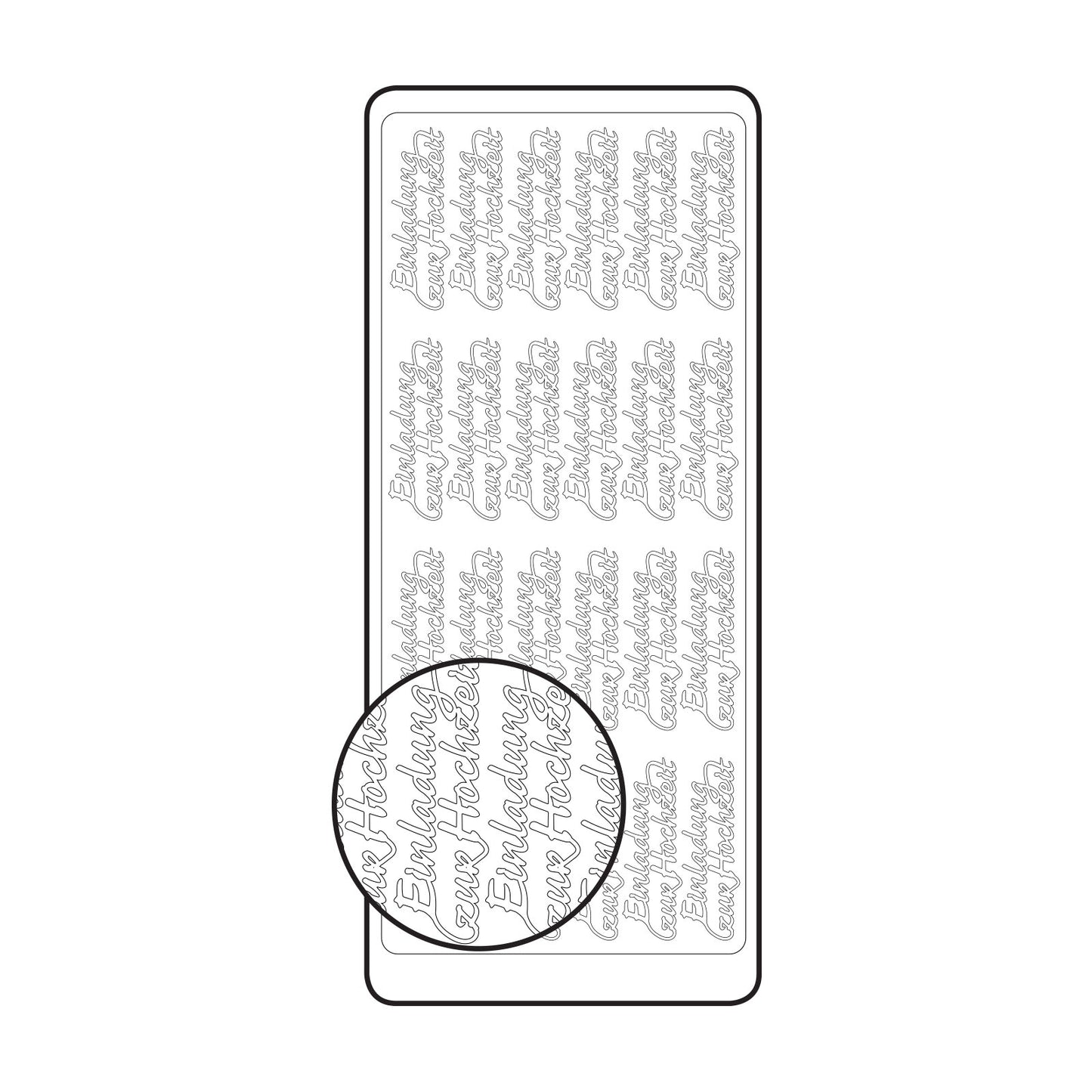 Vaessen creative • autocollant 10x23cm 10pcs or livraison finale
