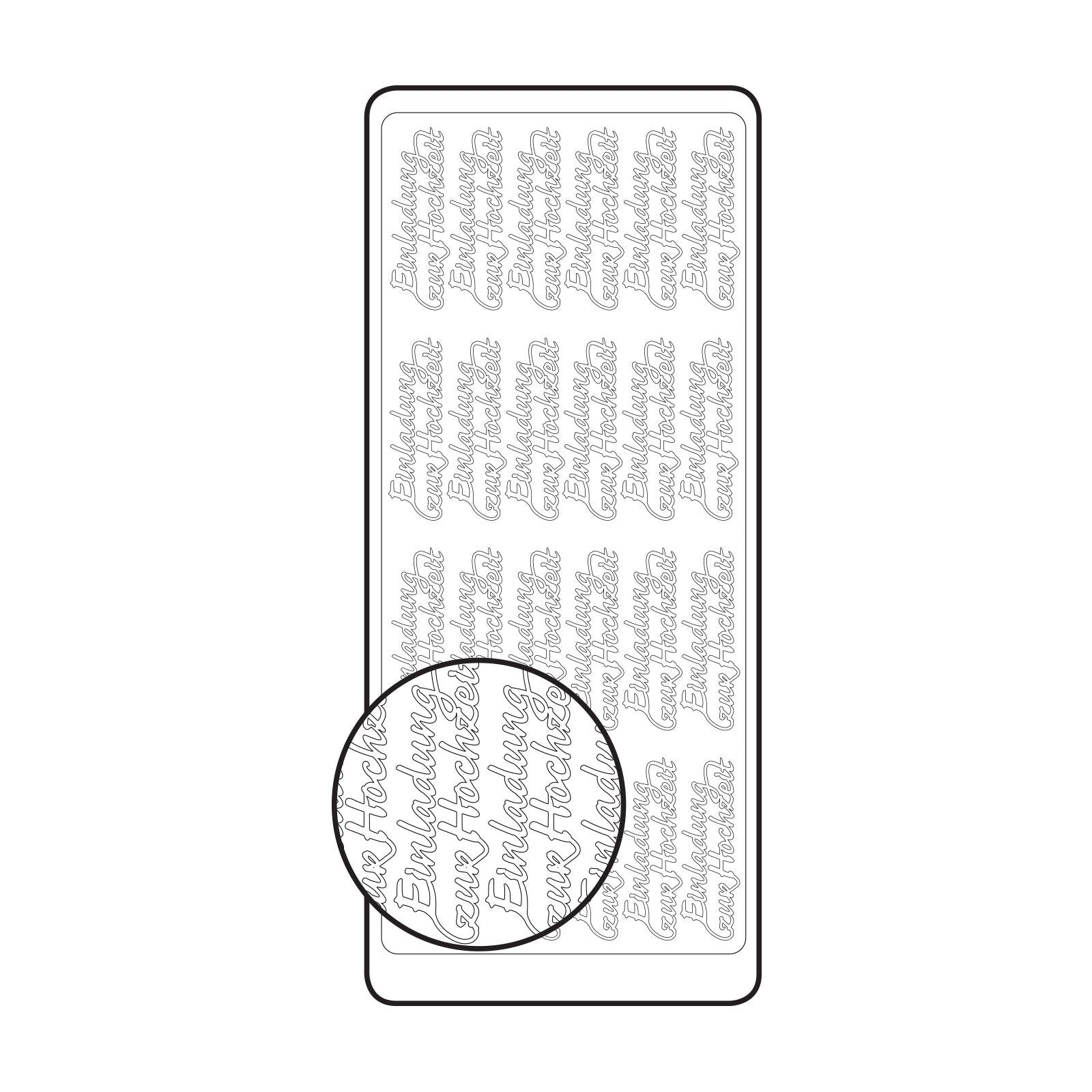 Vaessen creative • autocollant 10x23cm 10pcs argent livraison finale