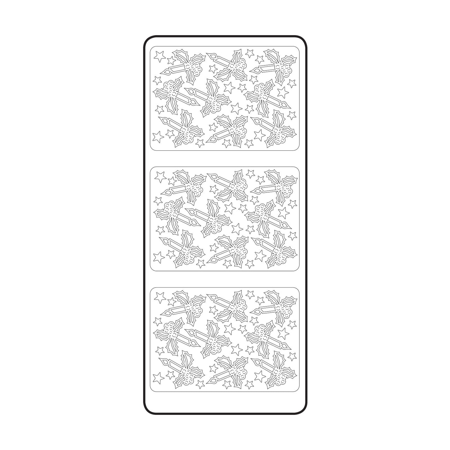 Vaessen creative • autocollant 10x23cm 10pcs bougies dorées