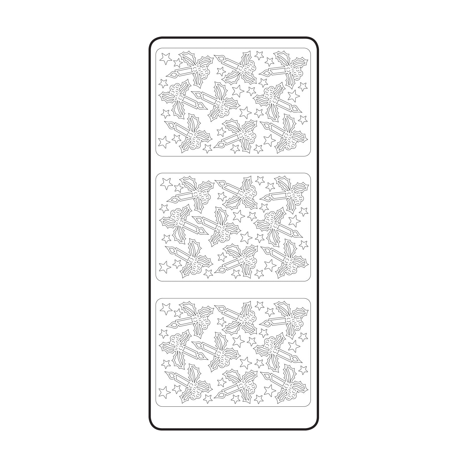 Vaessen creative • autocollant 10x23cm 10pcs bougies dorées