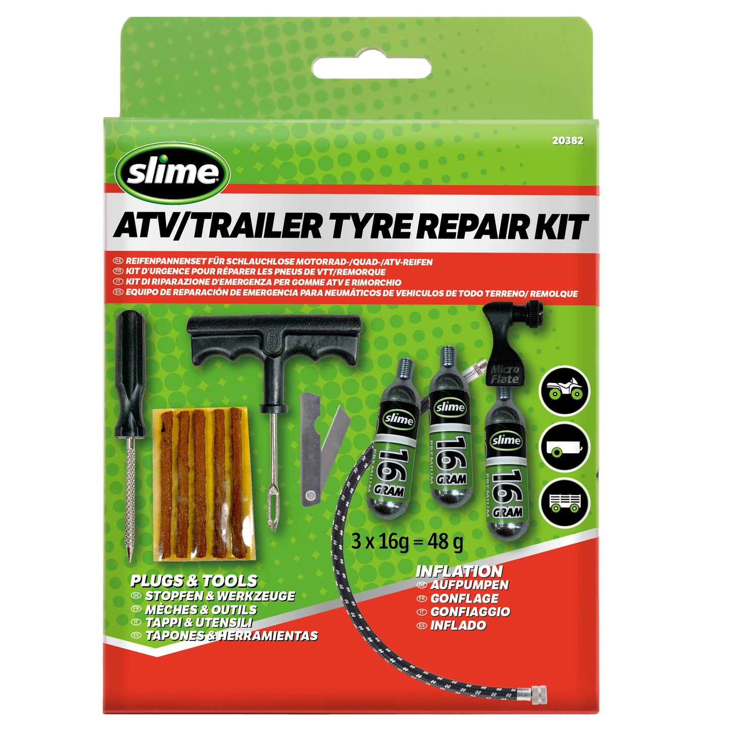 Kit de réparation de pneus mince