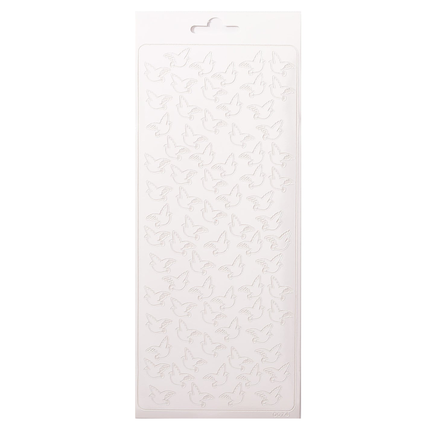 Vaessen creative • autocollant 10x23cm 10pcs oiseaux blanc