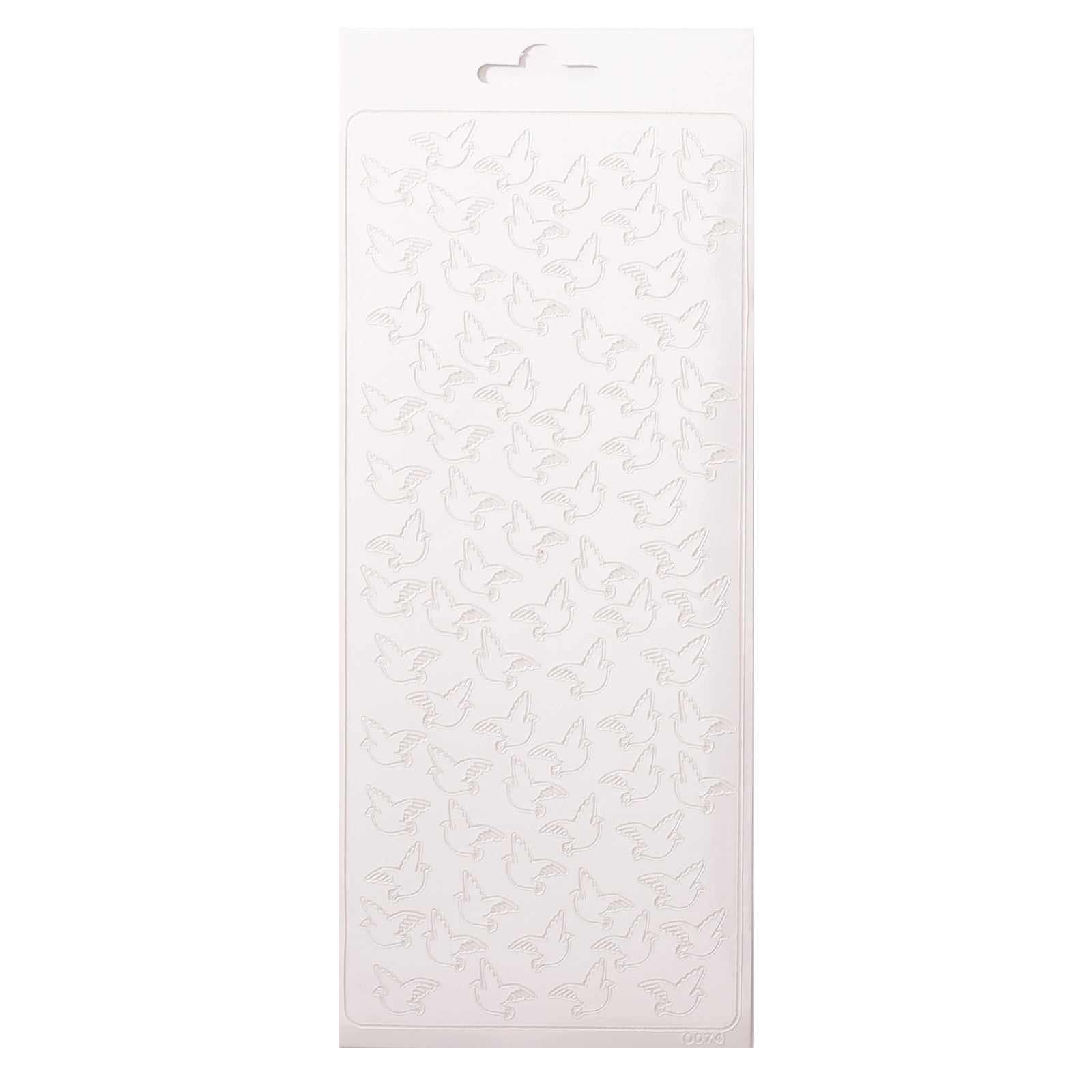 Vaessen creative • autocollant 10x23cm 10pcs oiseaux blanc
