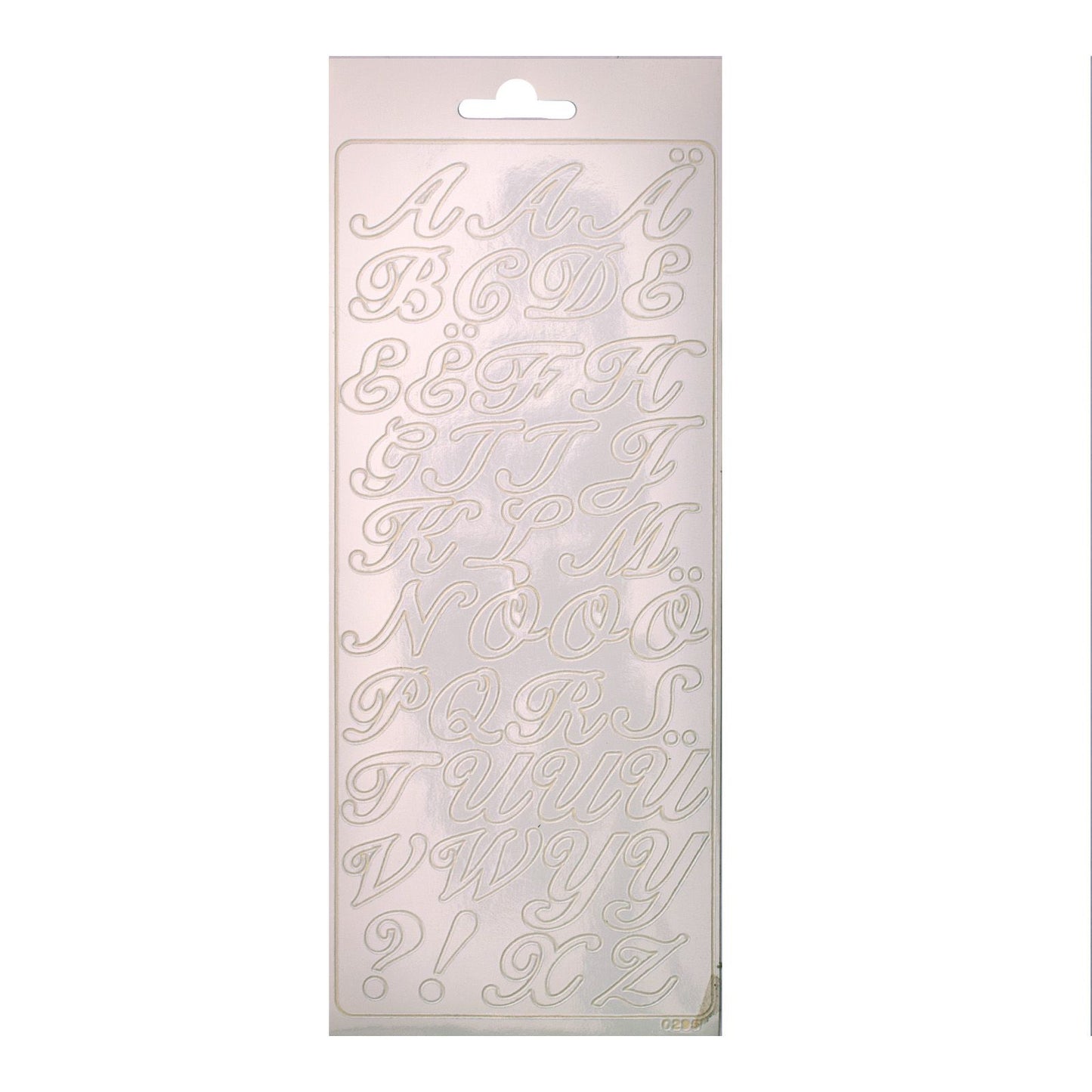 Vaessen creative • autocollant 10x23cm 10pcs alphabet blanc