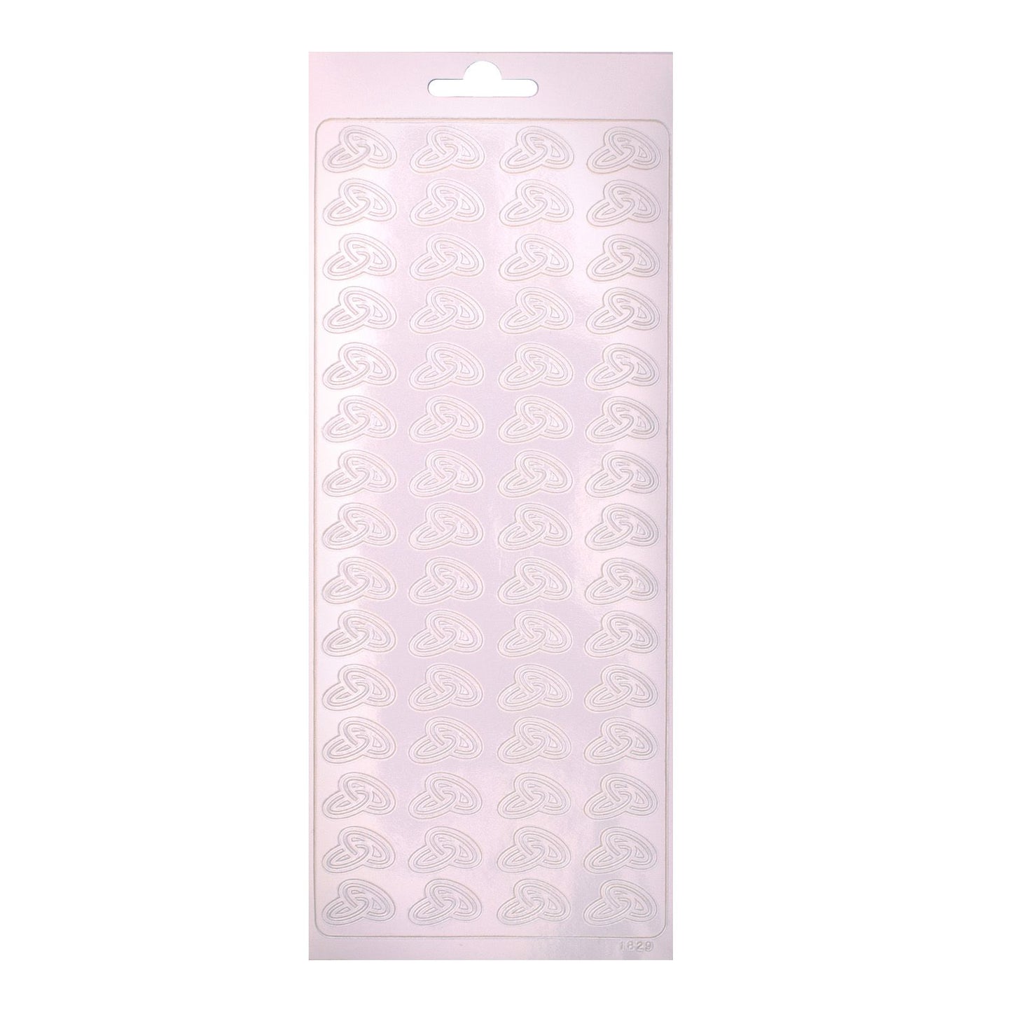Vaessen creative • autocollant 10x23cm 10pcs anneaux blanc