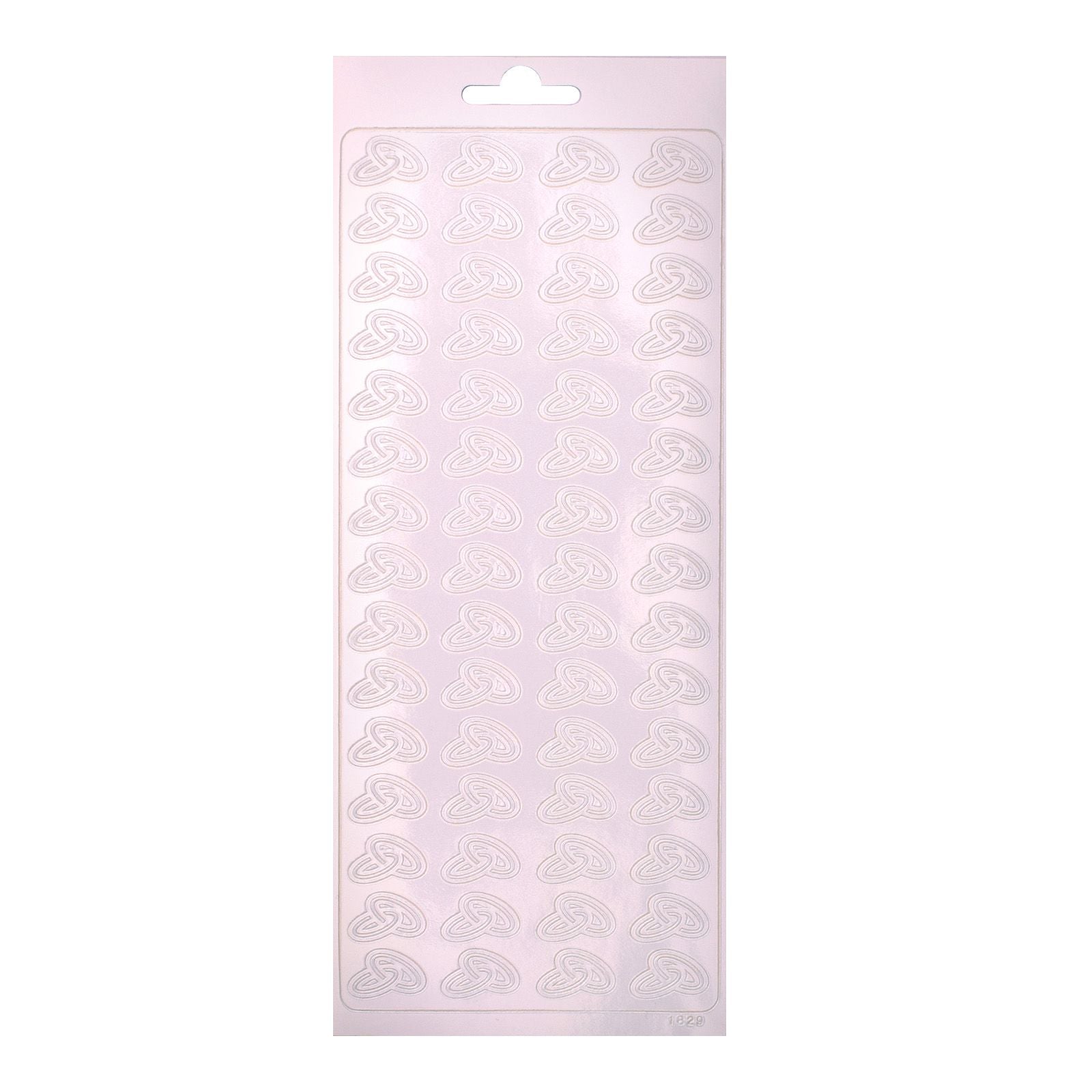 Vaessen creative • autocollant 10x23cm 10pcs anneaux blanc