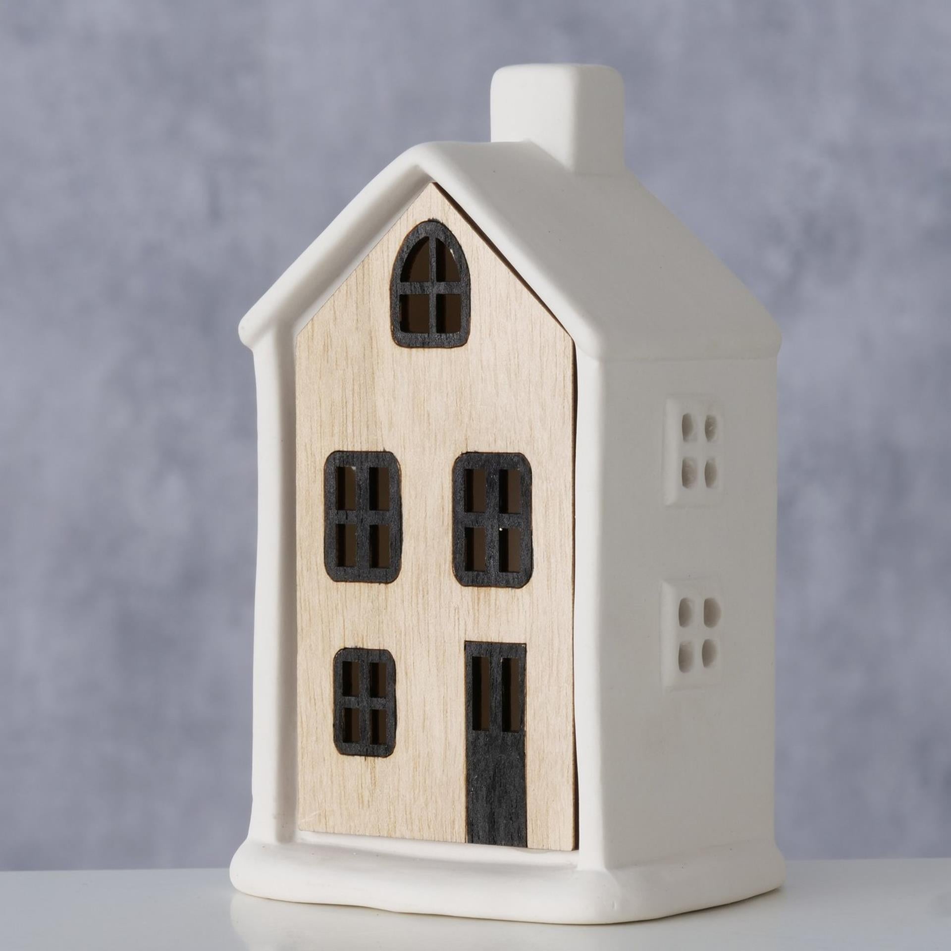 Boltze home house homewood porcelaine led h13cm