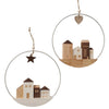 Suspension décorative Boltze avec maisons dia 25cm