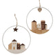 Suspension décorative Boltze avec maisons dia 25cm