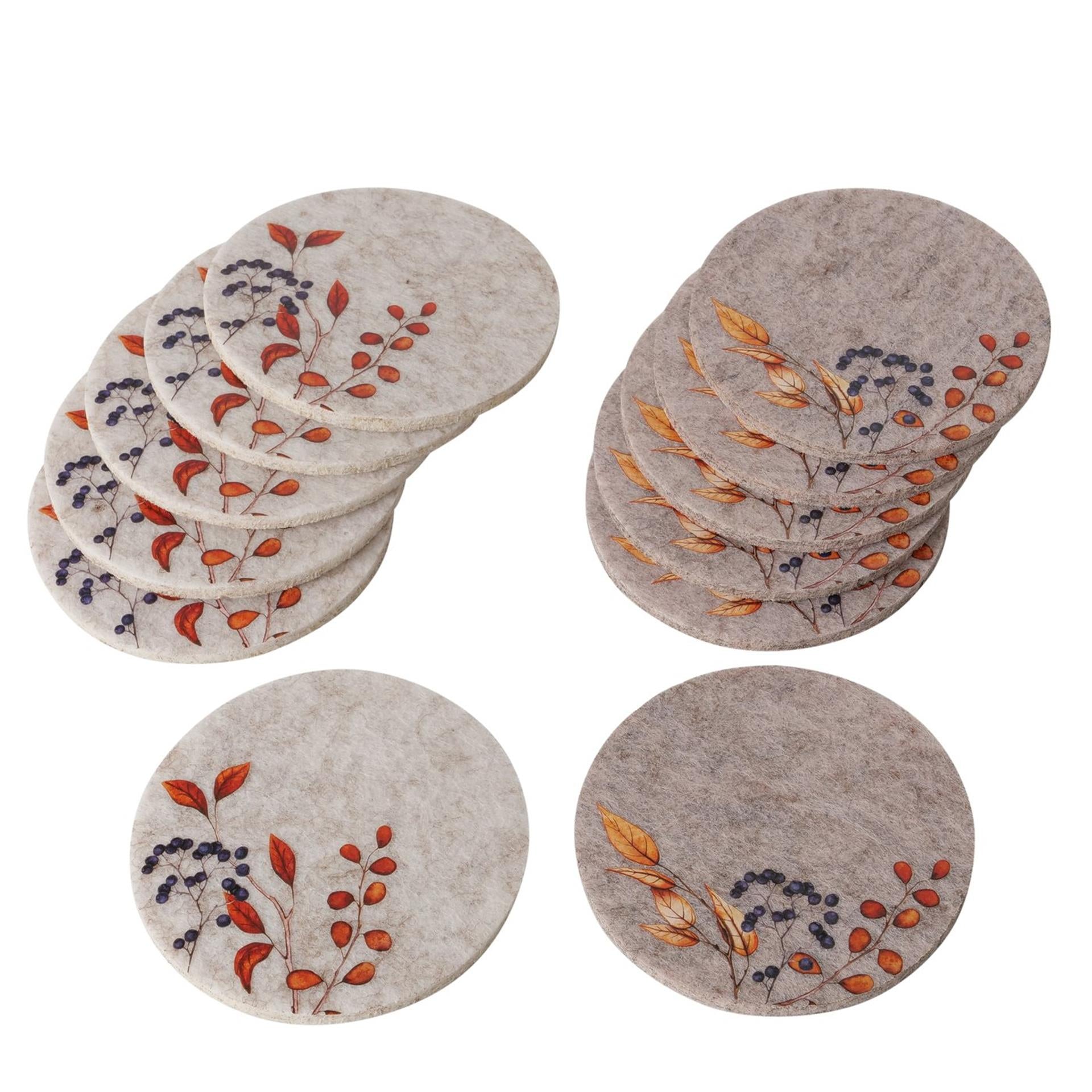 Boltze home dessous de verre en feutre avec fleurs 6 pièces