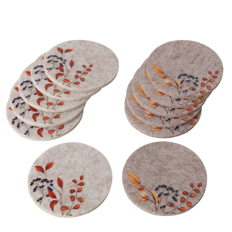Boltze home dessous de verre en feutre avec fleurs 6 pièces