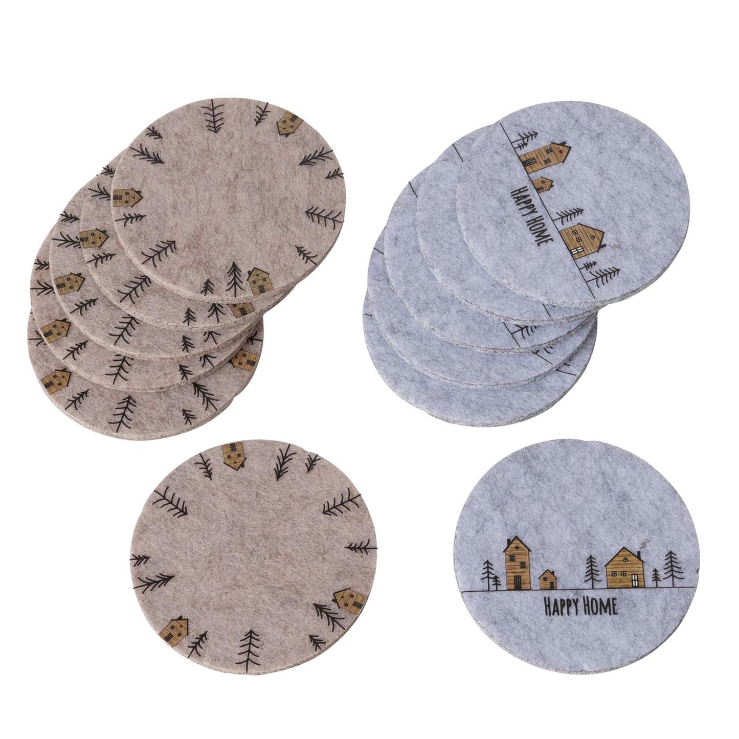 Boltze home dessous de verre homewood feutre 6 pièces