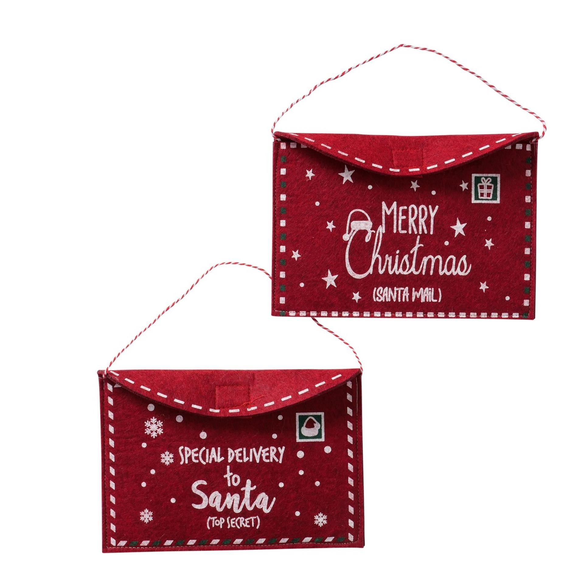 Boltze home enveloppe de sac cadeau feutre 15x21cm rouge