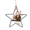 Boltze home Suspension de Noël cerf en étoile métal h18cm