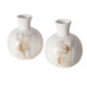 Boltze home vase en faïence h17cm blanc avec impression