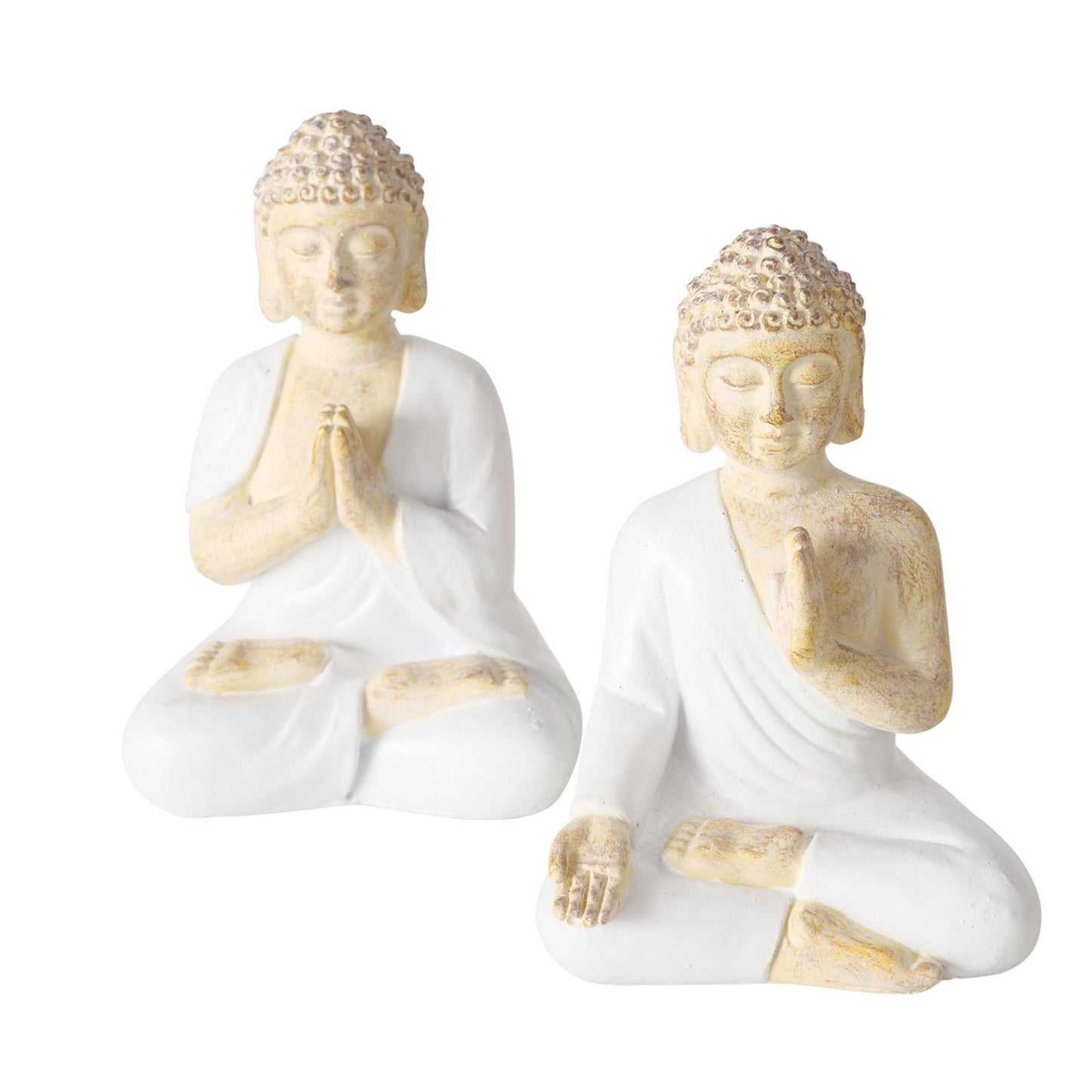 Boltze home statue bouddha h8,5cm 2 assortis