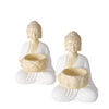 Boltze home photophore bouddha h15cm 2 assortis