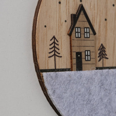 Boltze home déco suspendue maisons en bois 13cm