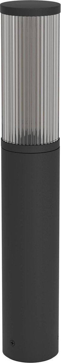 Lampe sur pied Eglo salle - lampe sur pied extérieur - e27 - 46,5 cm - fumée - noir