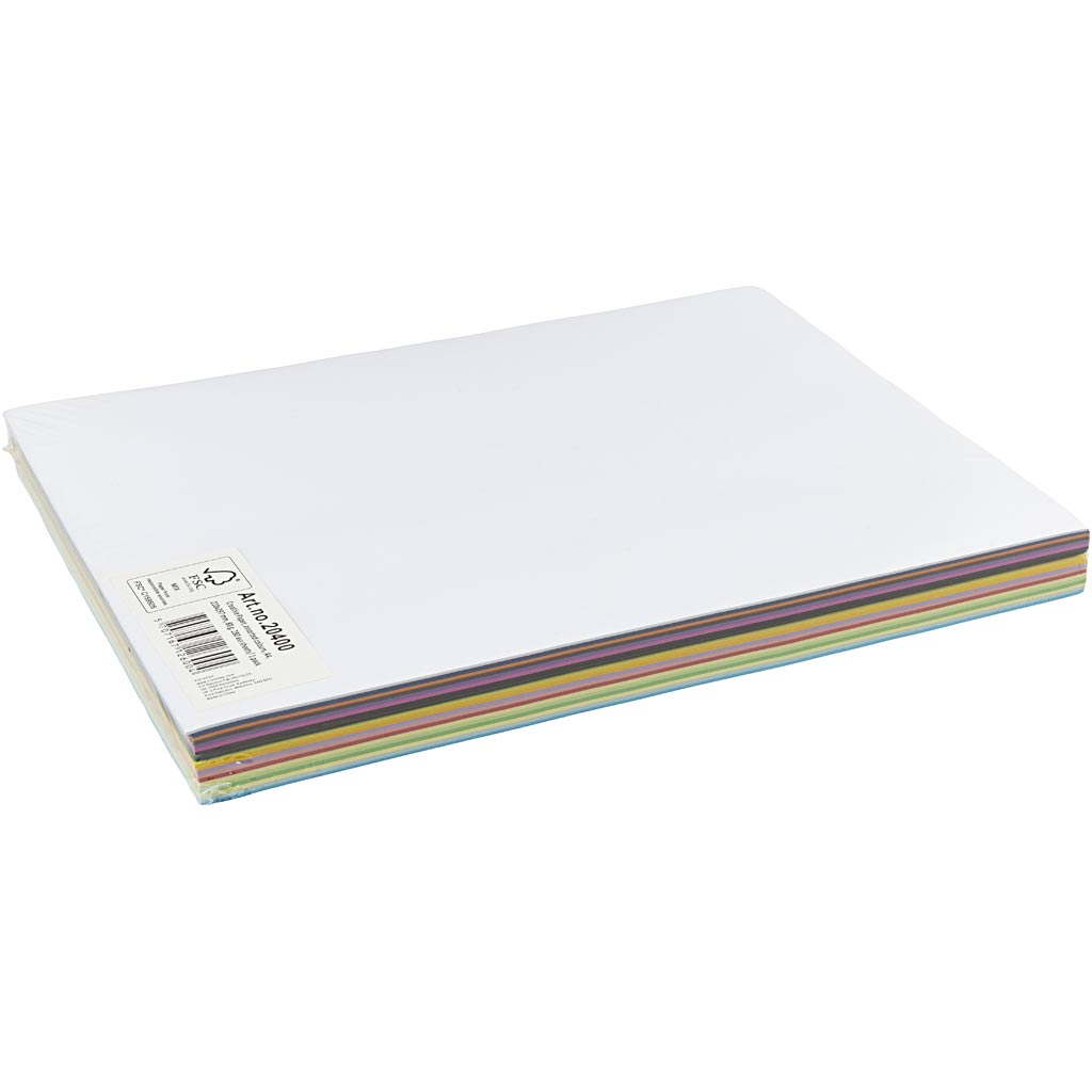 Papier créatif Creativ company, a4, feuille 210x297 mm, 80 gr, différentes couleurs, 280 feuilles div 1 boîte