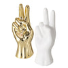 Boltze home statue main h19cm or ou blanc