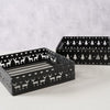 Boltze home porte-serviettes en métal noir avec décor de Noël