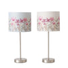 Lampe de table Boltze home avec abat-jour à motif floral h40cm