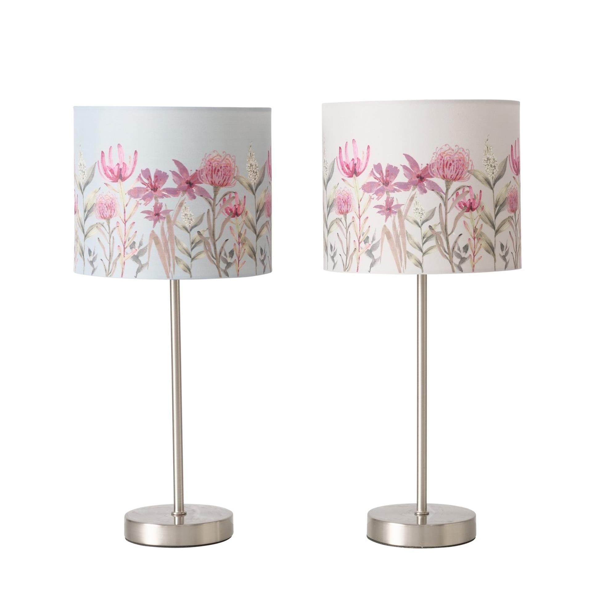 Lampe de table Boltze home avec abat-jour à motif floral h40cm