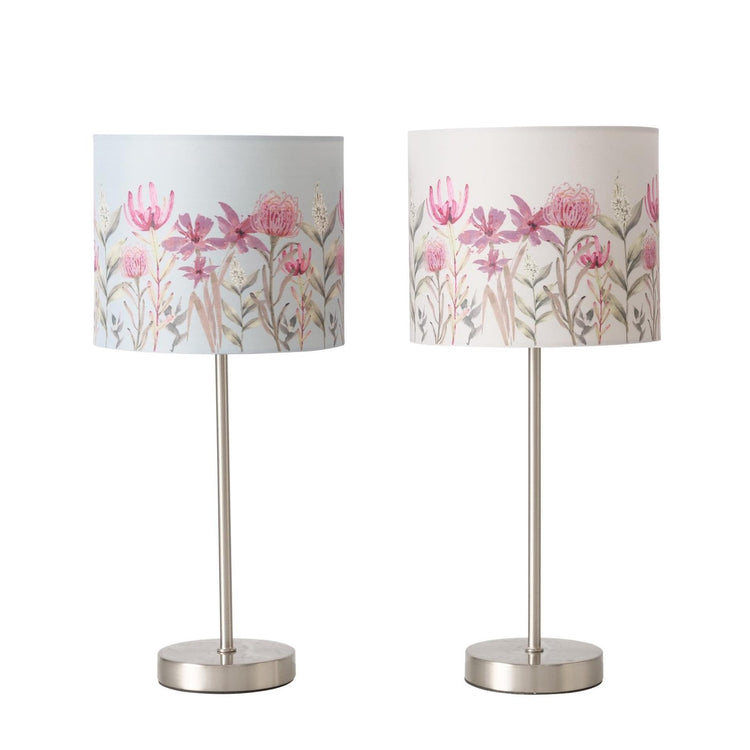 Lampe de table Boltze home avec abat-jour à motif floral h40cm