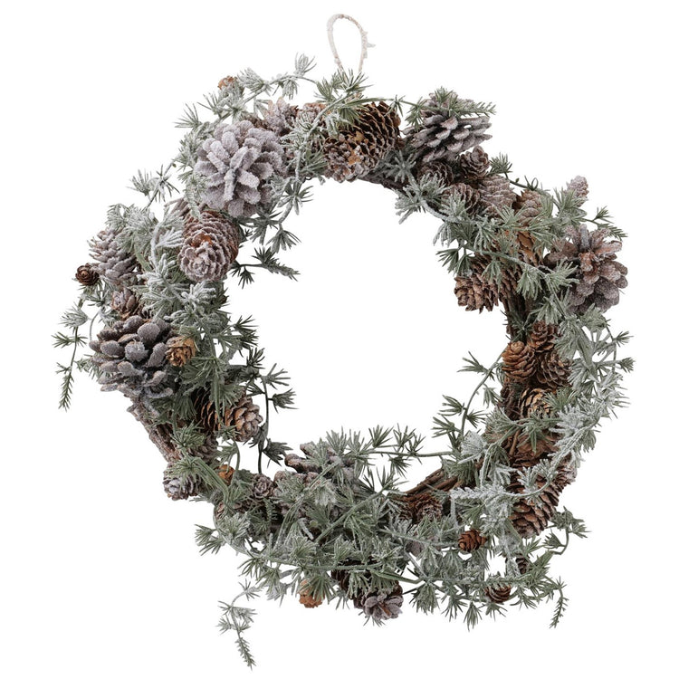 Couronne de maison Boltze avec pommes de pin 32cm