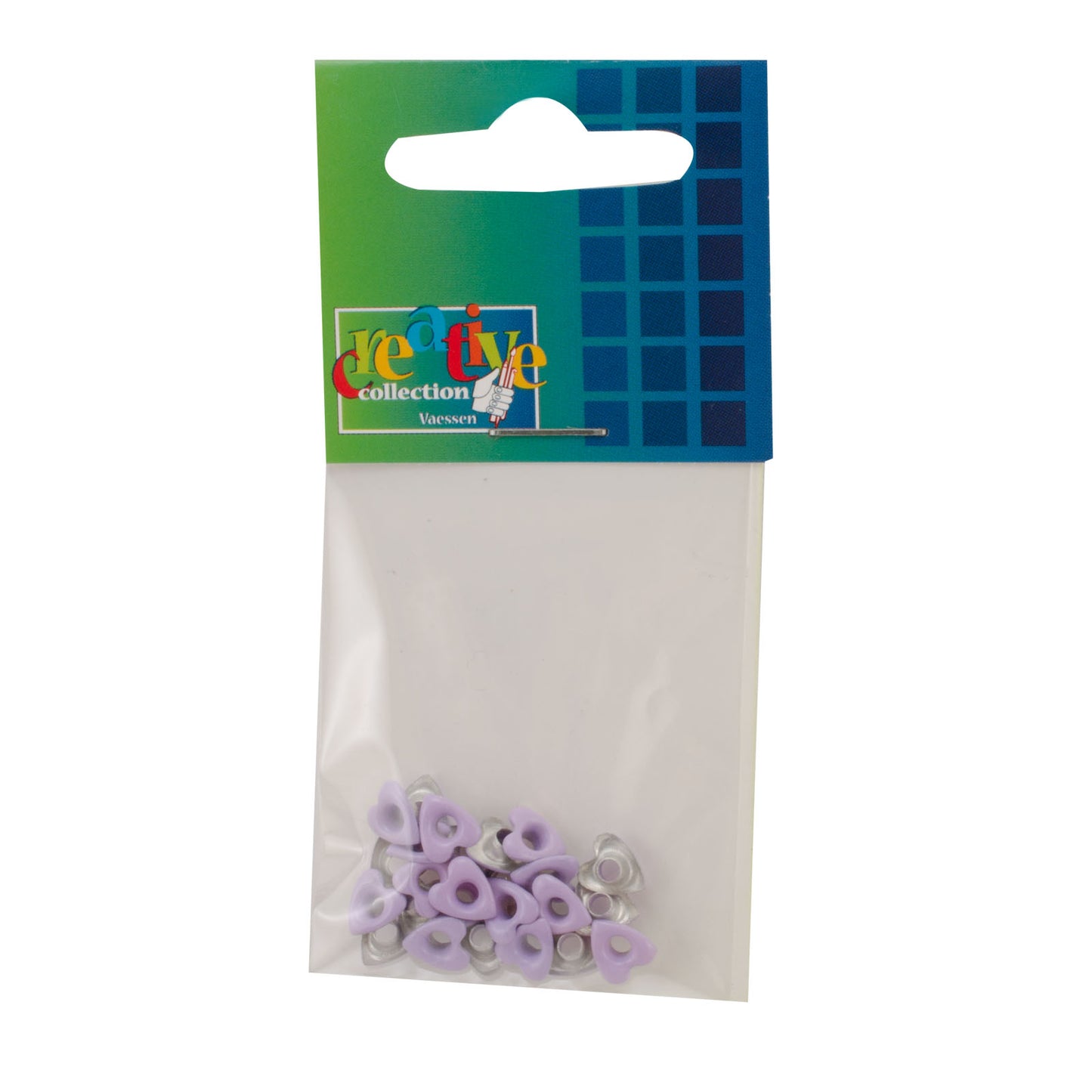 Vaessen creative • oeillets coeur 3,2mm 5 lilas
