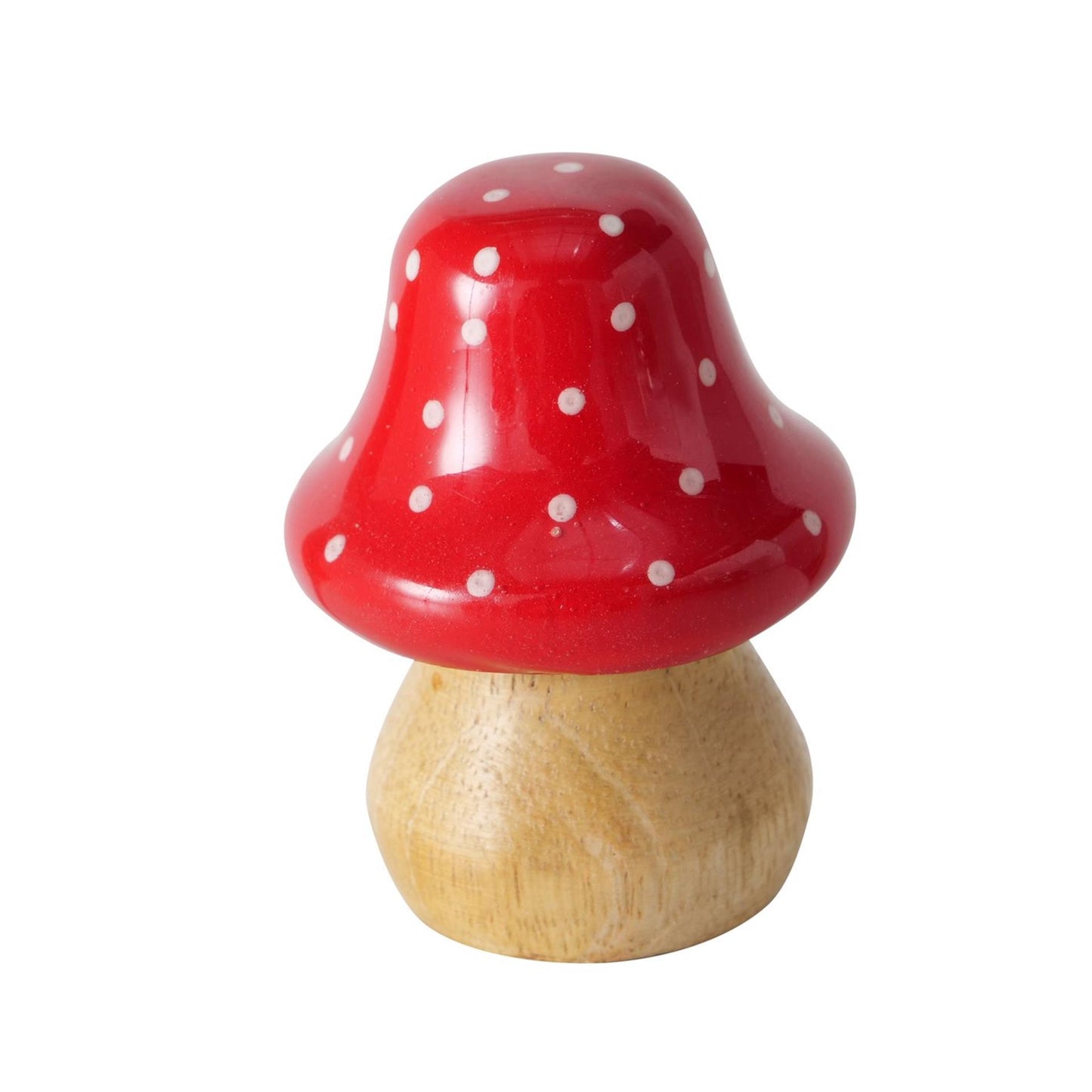 Boltze home statue champignon bois de manguier dia.3,5x5cm rouge