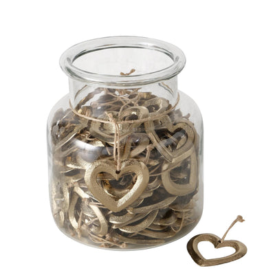 Boltze home pendentif coeur métal 5x5cm pot doré 96x