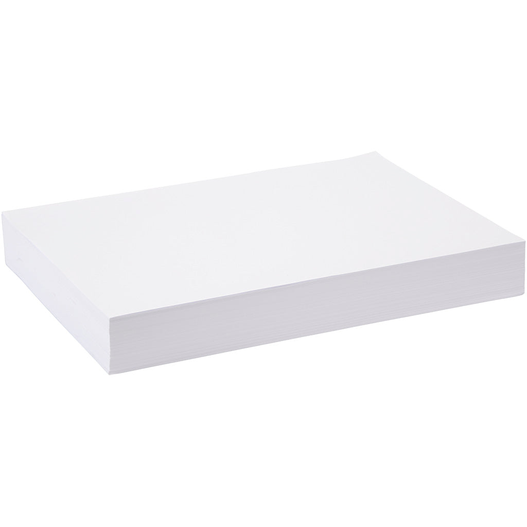 Papier de dessin Creativ Company, A3, Vel 297x420 mm, 80 gr, blanc, 500 feuilles 1 boîte