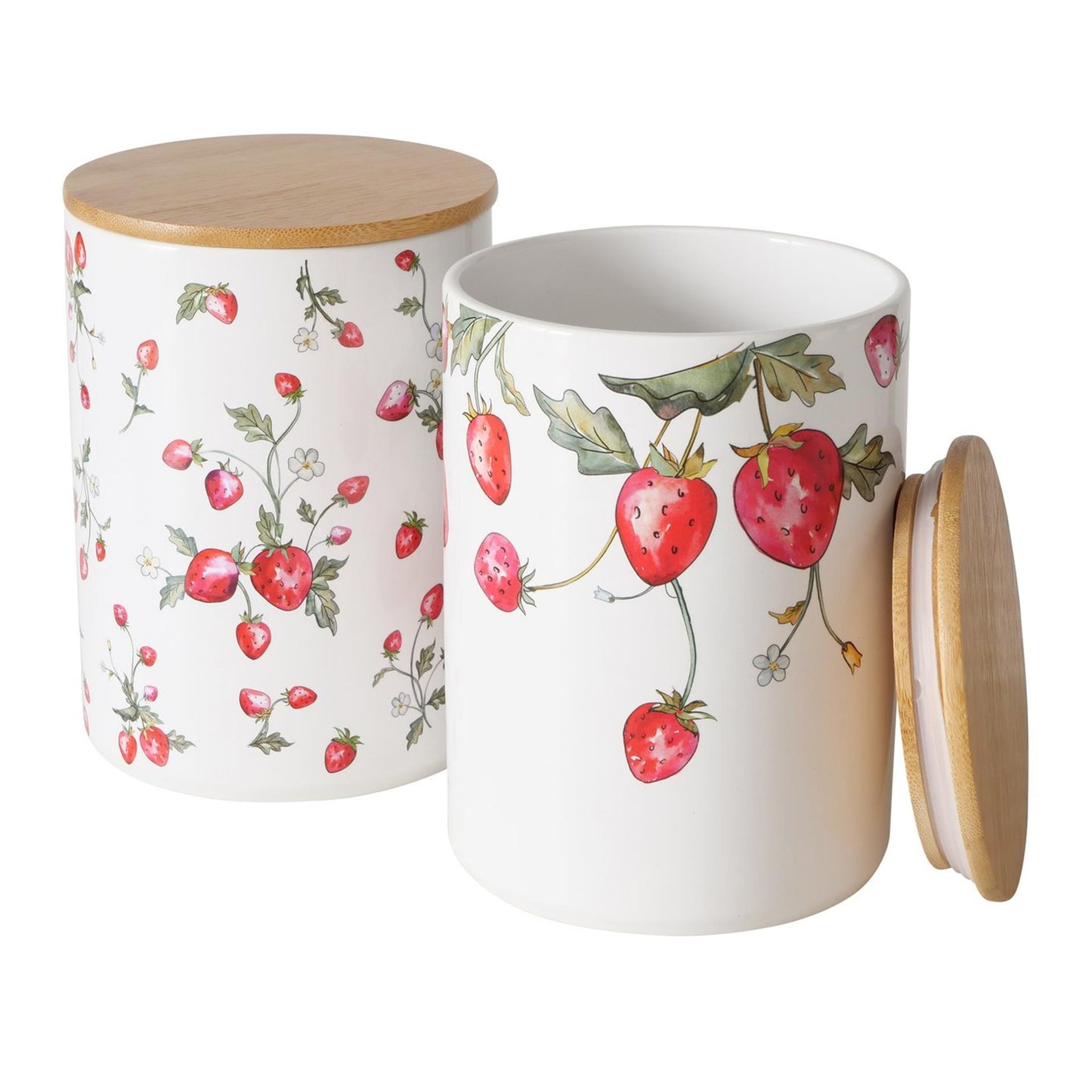Boltze home pot de rangement fraise faïence h17cm