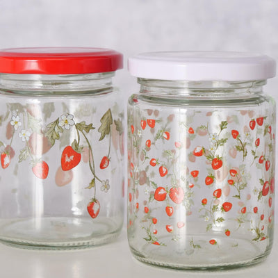 Boltze home pot de conservation fraise 240ml verre
